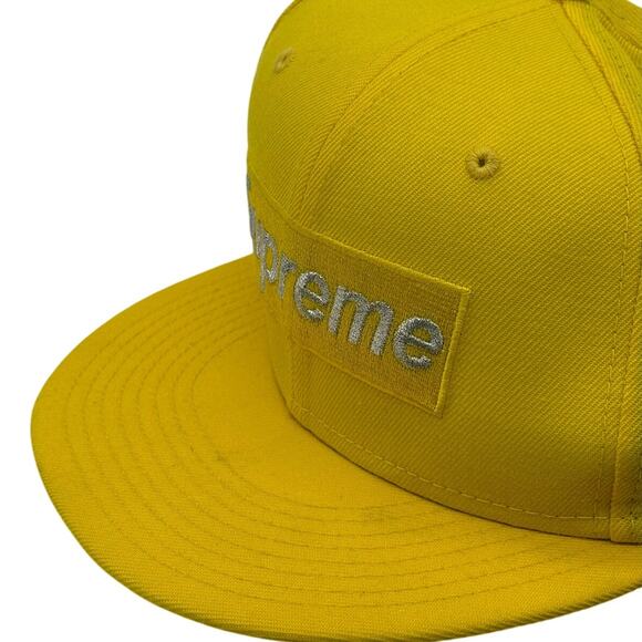 Supreme $1M Metallic Box Logo New Era Yellow Cap - Picture 2 of 9
